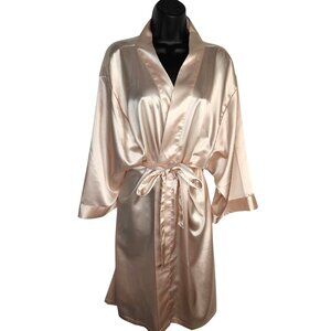 Bridesmaid Satin Robe By Girl Extraordinaire 1X/2X Light Pink